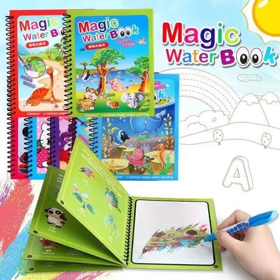 3-Piece Magic Water Book Set | Just fill water,draw & Reuse