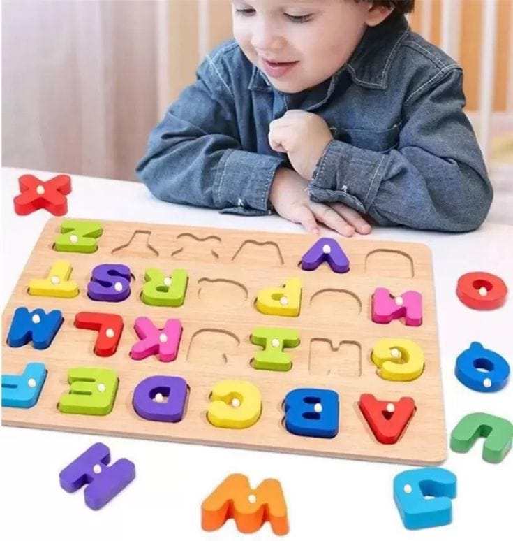Wooden Alphabet Board | Learn, Match, Grow
