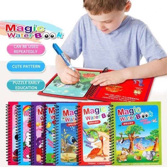 3-Piece Magic Water Book Set  | Just fill water,draw & Reuse